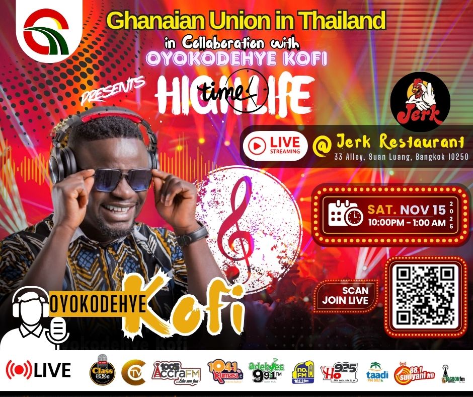 G-Union and Oyokodehye Kofi Partner to Bring "Highlife Time" Live Event to Bangkok